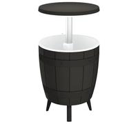 vidaXL Tavolo Frigo 3 in 1 Polipropilene Nero