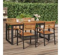 vidaXL Tavolo Giardino con Gambe a U 180x90x75cm Legno Massello Acacia