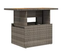 vidaXL Tavolo Giardino Grigio 100x55x73 cm Polyrattan e Legno Acacia
