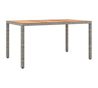 vidaXL Tavolo Giardino Piano Legno Grigio Polyrattan e Massello Acacia