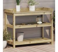 vidaXL Tavolo Invaso con Ripiani 108x45x86,5 cm Legno Impregnato Pino