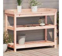 vidaXL Tavolo Invaso con Ripiani 108x45x86,5 cm Legno Massello Douglas