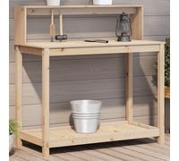 vidaXL Tavolo Invaso con Ripiani 108x50x109,5 cm Legno Massello Pino