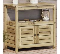 vidaXL Tavolo Invaso con Ripiani 82,5x45x81 cm Legno Impregnato Pino