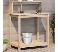 vidaXL Tavolo Invaso con Ripiani 82,5x50x109,5 cm Legno Massello Pino