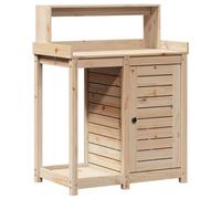 vidaXL Tavolo Invaso con Ripiani 82,5x50x109,5 cm Legno Massello Pino