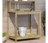 vidaXL Tavolo Invaso con Ripiani 82,5x50x109,5cm Legno Impregnato Pino