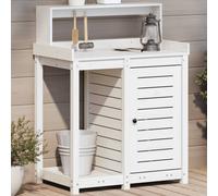 vidaXL Tavolo Invaso con Ripiani Bianco 82,5x50x109,5 cm Massello Pino