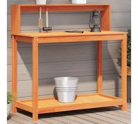 vidaXL Tavolo Invaso con Ripiani Marrone 108x50x109,5 cm Massello Pino