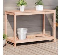 vidaXL Tavolo Invaso con Ripiano 108x50x75 cm Legno Massello Douglas