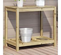 vidaXL Tavolo Invaso con Ripiano 82,5x50x75cm Legno Impregnato di Pino