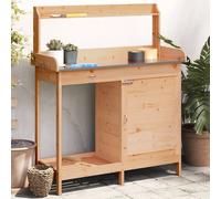 vidaXL Tavolo Invaso Mobile Marrone 110,5x45x124,5cm Massello Abete