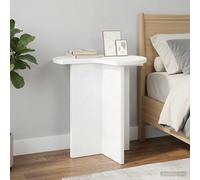 vidaXL Tavolo laterale 2 pz Bianco Ø 39 x 38 cm Legno ingegnerizzato