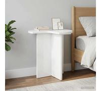 vidaXL Tavolo laterale Bianco Lucido Ø 39 x 38 cm Legno ingegnerizzato