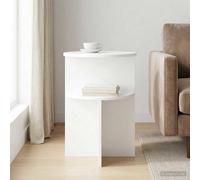 vidaXL Tavolo laterale con archiviazione Bianco Lucido Ø 39,5 x 55 cm