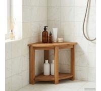 vidaXL Tavolo Laterale da Bagno Naturale 45 x 45 x 46 cm