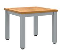 vidaXL Tavolo Laterale da Giardino - Compatto 45 x 45 cm in Legno di Acacia Massiccio con Struttura in Acciaio Rivestito. Perfetto per Pranzare e Relax all'Aperto, Finitura Grigia Naturale, Surface