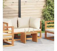 vidaXL Tavolo Laterale da Giardino Marrone 50 x 32,5 x 35 cm