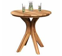 vidaXL Tavolo da caffè da Giardino Ø55x51 cm in Legno massello di Teak