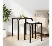 vidaXL Tavolo laterale Rovere Nero 41 x 40 x 50 cm
