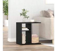 vidaXL Tavolo laterale Rovere nero 50 x 30 x 50 cm Legno multistrato Questo tavolino moderno è il mix perfetto tra praticità e minimalismo, rendendolo un'ottima scelta per qualsiasi soggiorno. Le sue