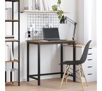 vidaXL Tavolo Legno Vecchio 100 x 50 x 76,5 cm, Scrivania Regolabile, Tavolo in Legno Moderno, Workstation Minimalista per casa, Struttura in Acciaio Alta