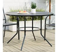 vidaXL Tavolo Patio Rotondo Antracite Ø110x72,5 cm Acciaio Verniciato