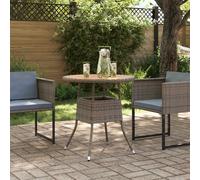 vidaXL Tavolo per la cena Grigio e Acacia 70 x 70 x 73 cm