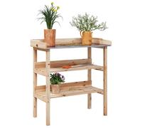 vidaXL Tavolo Piante con Ripiani 78x38x,82,5cm Legno Massello Abete