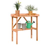 vidaXL Tavolo Piante con Ripiano Marrone 78x38x,82,5cm Massello Abete