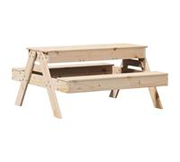 vidaXL Tavolo Picnic con Sabbiera per Bambini Legno Massello di Pino