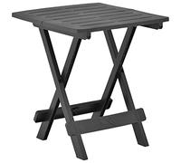 vidaXL Tavolo pieghevole da giardino, in plastica, 45 x 43 x 50 cm, colore antracite