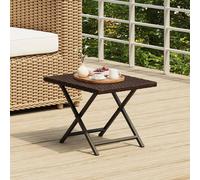 vidaXL Tavolo Pieghevole Marrone 45x35x32 cm in Polyrattan
