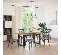 vidaXL Tavolo Pranzo NOAIN Gambe a Forma U 160x90x75 cm Legno Massello