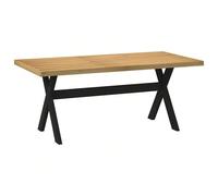 vidaXL Tavolo Pranzo NOAIN Gambe a Forma X 180x90x75 cm Legno Massello Migliora il tuo spazio abitativo con il tavolo da pranzo in legno massello di pino, progettato per unire fascino autentico e prat