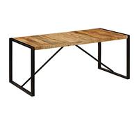 vidaXL Tavolo Pranzo Stile retrò Anticato Vintage Resistente Stabile Duraturo Venature Uniche Tavola Mensa Cucina 180x90x75 cm Legno Massello di Mango