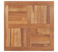 vidaXL Tavolo quadrato in legno di teak massiccio 80 x 80 x 2,5 cm