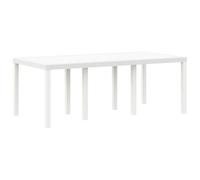 vidaXL Tavolo Rettangolare Bianco Moderno da Patio 2M Arredamento da Esterno per 8 Persone Resistente ai Raggi UV Impermeabile Facile da Montare Finitura Opaca Ideale per Uso da Pranzo in Giardino