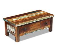 vidaXL Tavolo Tavolino da caffè Contenitore 90x45x35 cm in Legno Recuperato