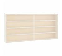 vidaXL Teca da Collezione in Legno con Porte 80x8,5x37 cm, vetrina a Parete, vetrina a Parete, vetrina montabile a Parete, vetrina da Parete