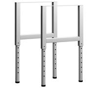 vidaXL Telai per Banco da Lavoro 2 pz in Metallo 55x(69-95,5) cm Grigi
