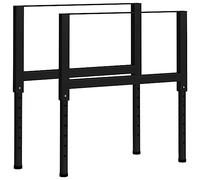 vidaXL Telai per Banco da Lavoro 2 pz in Metallo 85x(69-95,5) cm Neri