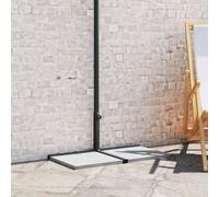 vidaXL Telaio Base per Parasol a Mezza Nero Acciaio for 32-38 mm Pole, Base per ombrellone moderna, supporto regolabile, accessorio da esterno, resistente alle intemperie, in acciaio