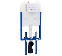 vidaXL Telaio del Cistern Bianco 50 x 8 x 131 cm Acciaio