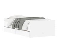 vidaXL Telaio del letto con storage Bianco 80 x 200 cm,