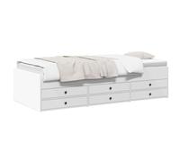 vidaXL Telaio del letto con storage con cassetto Bianco 80 x 200 cm