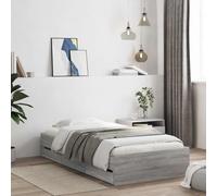 vidaXL Telaio del letto con storage Grigio Cemento 80 x 200 cm,