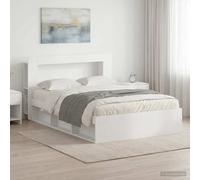vidaXL Telaio del letto con storage con testiera Bianco 160 x 200 cm