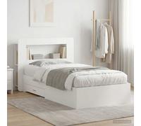 vidaXL Telaio del letto con storage con testiera Bianco 80 x 200 cm