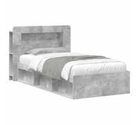vidaXL Telaio del letto con storage Grigio Cemento 100 x 200 cm